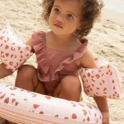 Swim Essentials Brassards de natation Léopard vieux rose (0-2 ans)