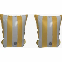 Swim Essentials Brassards de natation Rayé blanc et jaune (2-6 ans)