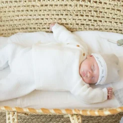 Brassière en maille Blanche (0-1 mois) Tenue De Naissance