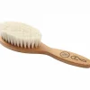 Brosse à cheveux bébé en hêtre rouge et soie de chèvre Peigne Et Brosse