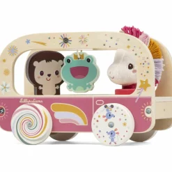 Clearance Bus magique en bois Lena Jouet À Tirer / Pousser