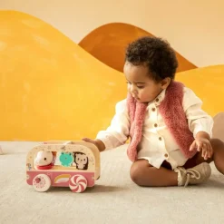 Clearance Bus magique en bois Lena Jouet À Tirer / Pousser