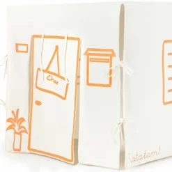 Outlet Cabane de table Maison Orange et Beige (90 x 200 cm) Cabane Intérieur