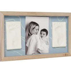 New Cadre photo 2 empreintes Blue Abstrait Kit Empreintes