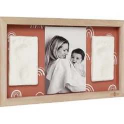 Petit Artichaut Cadre photo 2 empreintes Rainbow Terracotta