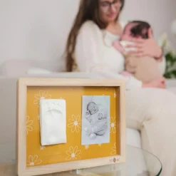 Petit Artichaut Cadre photo empreintes Classique Daisy Ochre