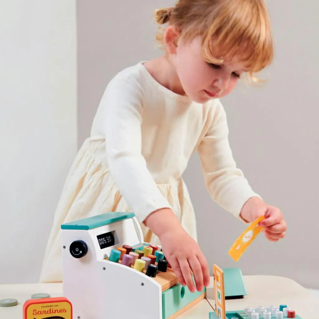 Tender Leaf Caisse enregistreuse en bois