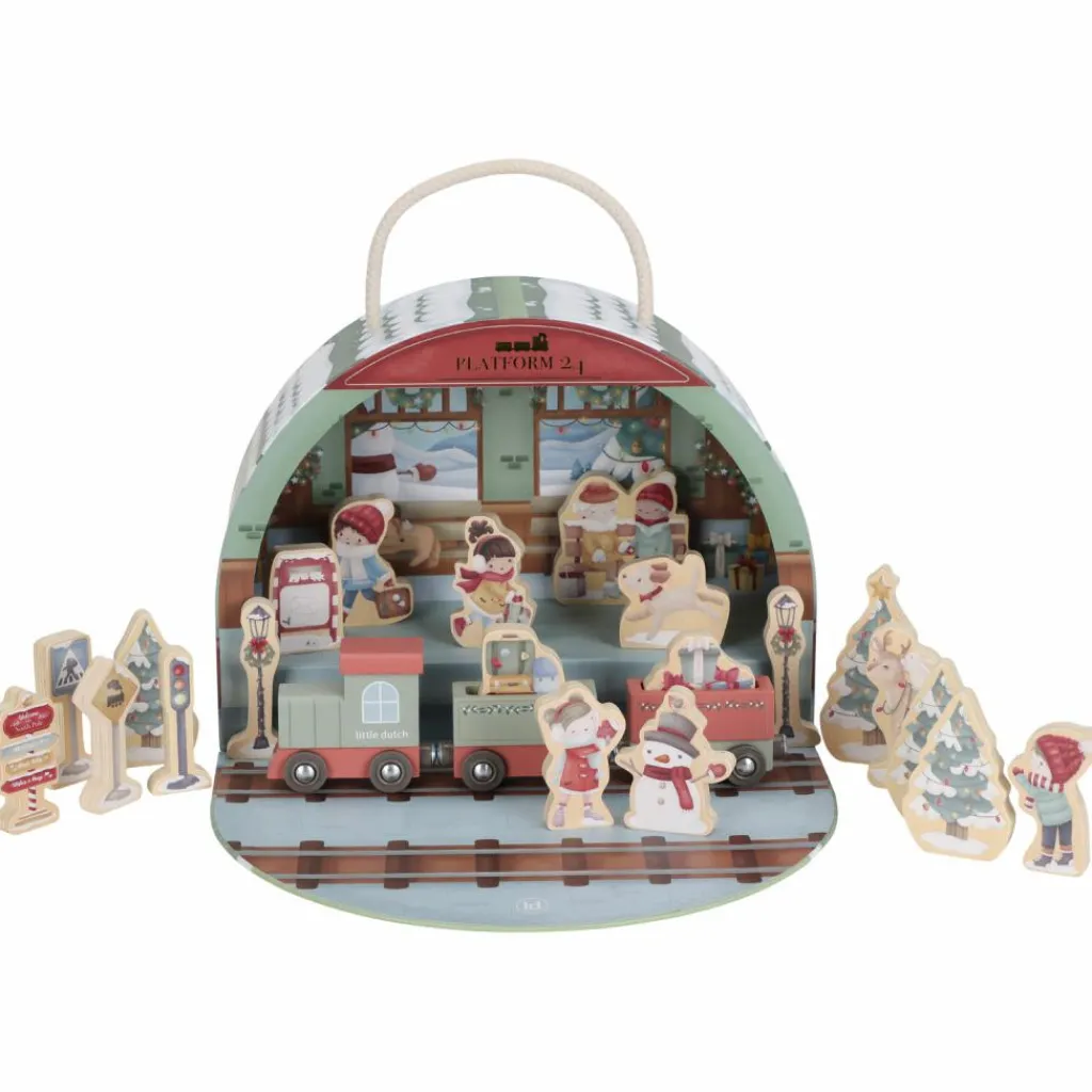 Outlet Calendrier de l'avent avec circuit de train Décoration De Noël