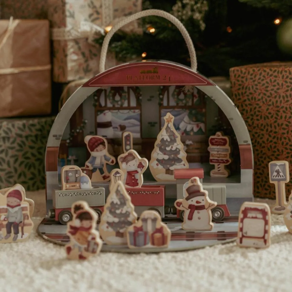 Outlet Calendrier de l'avent avec circuit de train Décoration De Noël