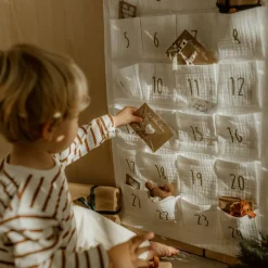 Sale Calendrier de l'avent Gaze Ecru (personnalisable) Calendrier De L'Avent