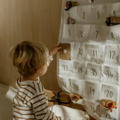 Sale Calendrier de l'avent Gaze Ecru (personnalisable) Calendrier De L'Avent