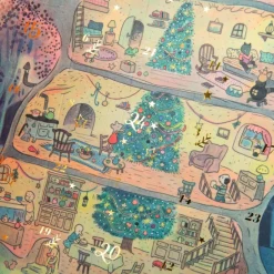 Moulin Roty Calendrier de l'avent Lampe à histoires La Grande Famille