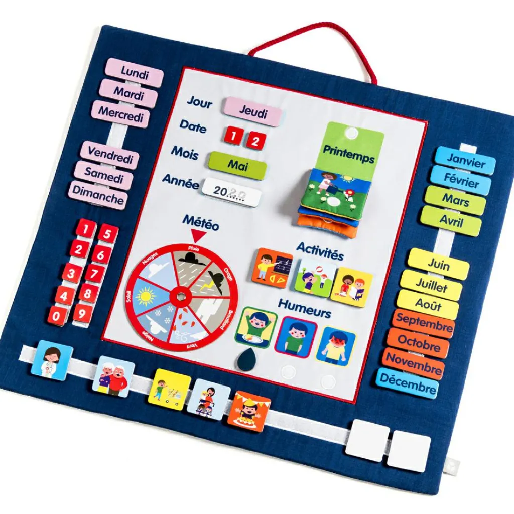 Outlet Calendrier en tissu Apprentissage Du Temps Et Quotidien