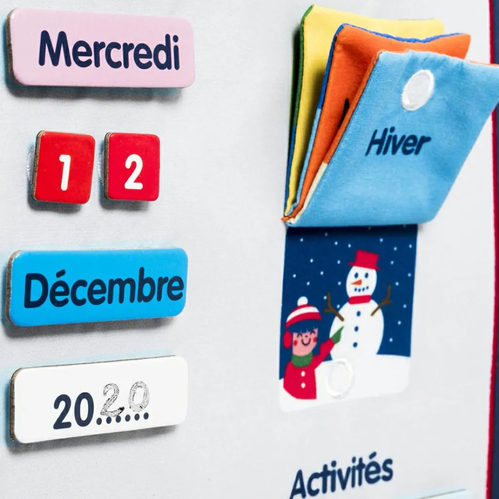 Outlet Calendrier en tissu Apprentissage Du Temps Et Quotidien