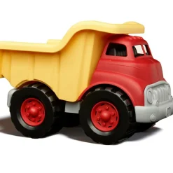 Green Toys Camion de construction tombereau rouge et jaune