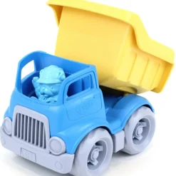 Green Toys Camion de construction tombereau bleu et jaune