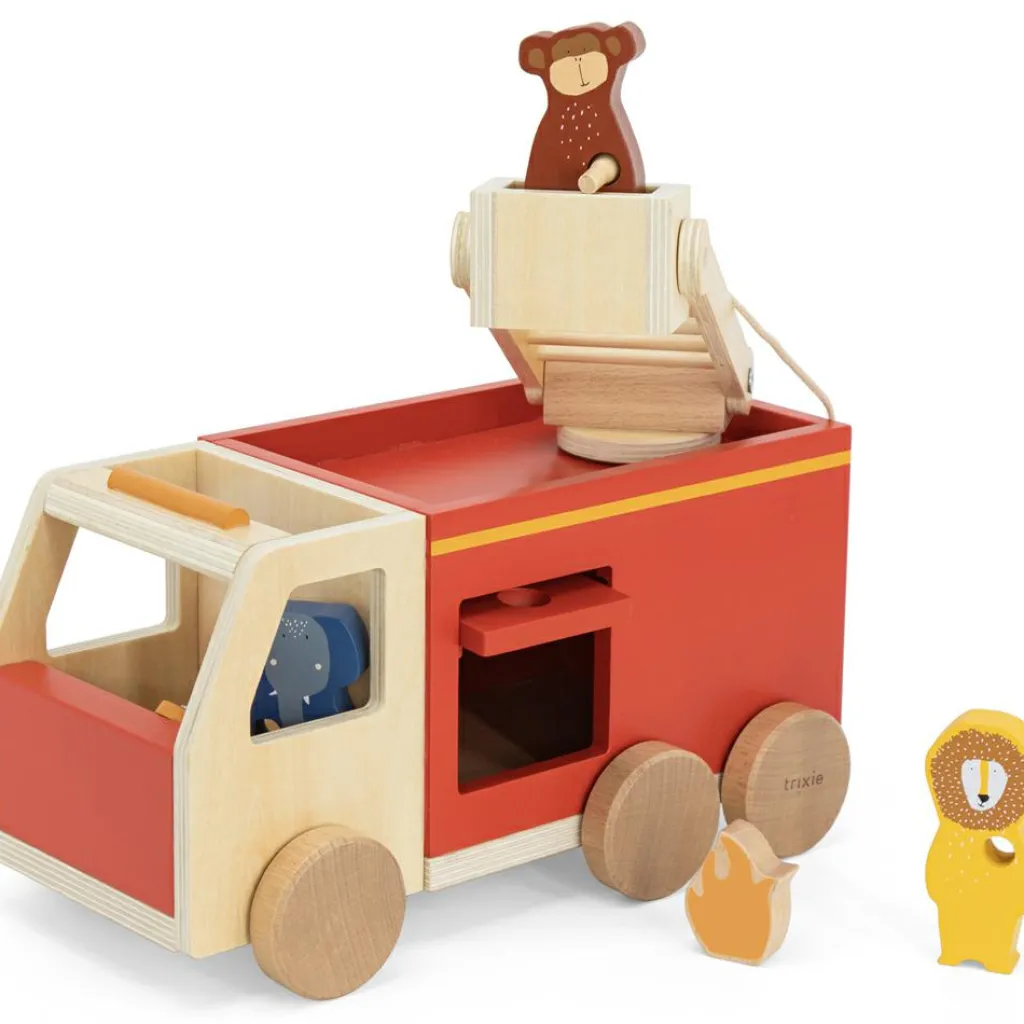 Trixie Camion de pompier en bois All animals - Reconditionné