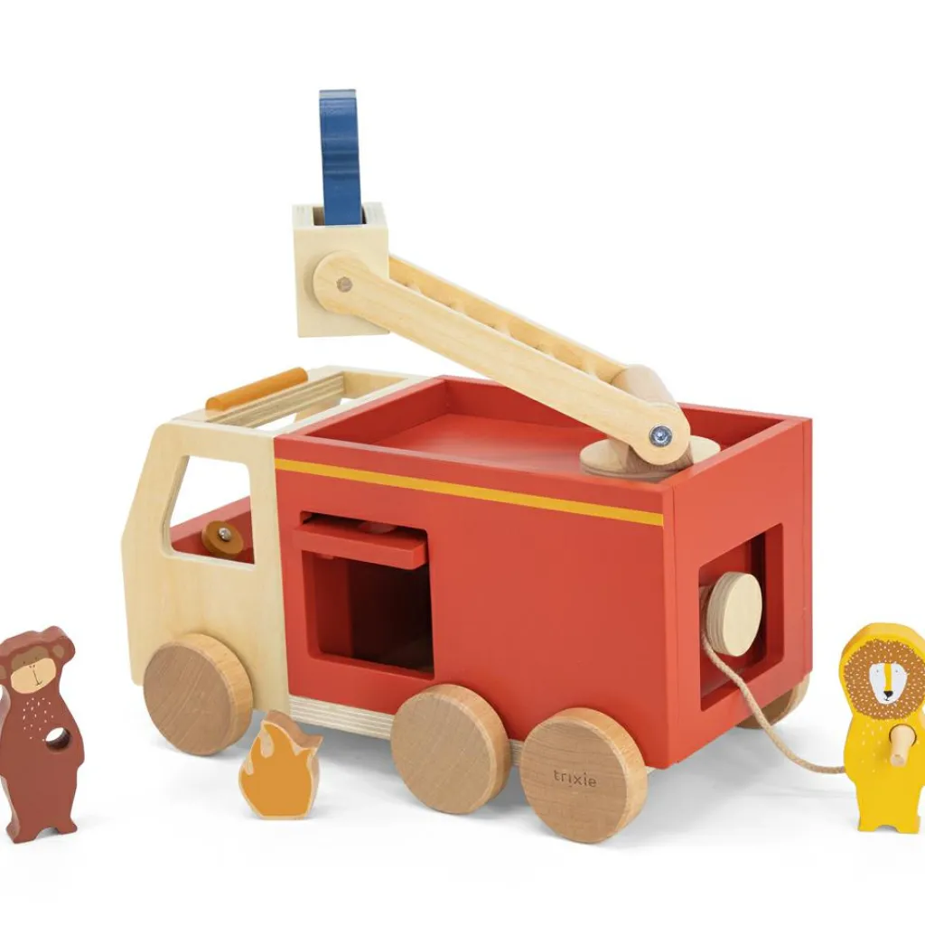 Trixie Camion de pompier en bois All animals - Reconditionné
