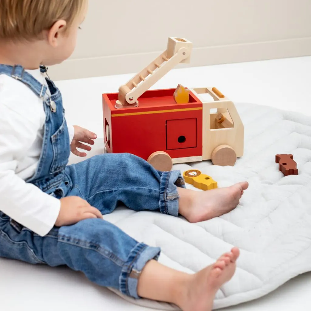 Trixie Camion de pompier en bois All animals - Reconditionné