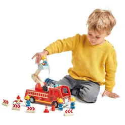 Tender Leaf Camion de pompiers en bois