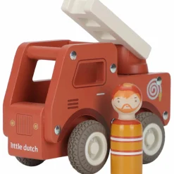 New Camion de pompiers 1er âge en bois Petites Voitures, Véhicules Et Circuits