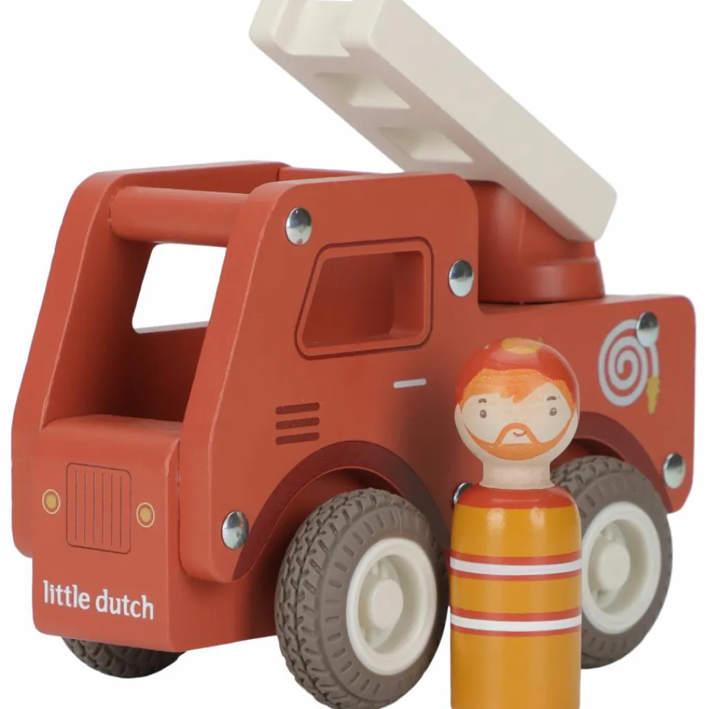 New Camion de pompiers 1er âge en bois Petites Voitures, Véhicules Et Circuits