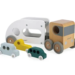 Clearance Camion porte-autos et ses 3 véhicules Bolid en bois Petites Voitures, Véhicules Et Circuits