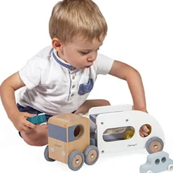 Clearance Camion porte-autos et ses 3 véhicules Bolid en bois Petites Voitures, Véhicules Et Circuits