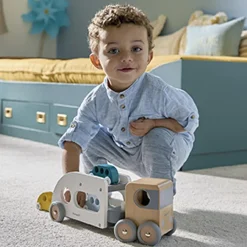 Clearance Camion porte-autos et ses 3 véhicules Bolid en bois Petites Voitures, Véhicules Et Circuits