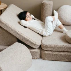 Wigiwama Canapé modulable Settee Biscuit molletonné