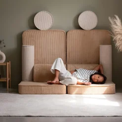 Wigiwama Canapé modulable Settee Brown Sugar velours côtelé