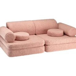 Wigiwama Canapé modulable Settee Guava Pink molletonné