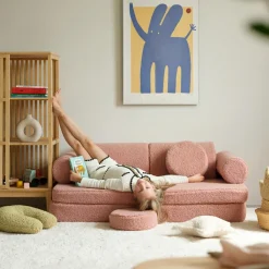 Wigiwama Canapé modulable Settee Guava Pink molletonné