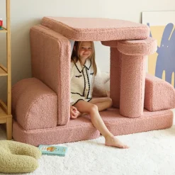 Wigiwama Canapé modulable Settee Guava Pink molletonné