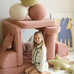 Wigiwama Canapé modulable Settee Guava Pink molletonné