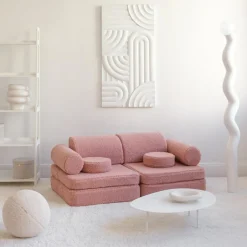 Wigiwama Canapé modulable Settee Guava Pink molletonné