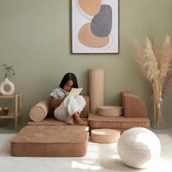 Wigiwama Canapé modulable Settee Toffee velours côtelé