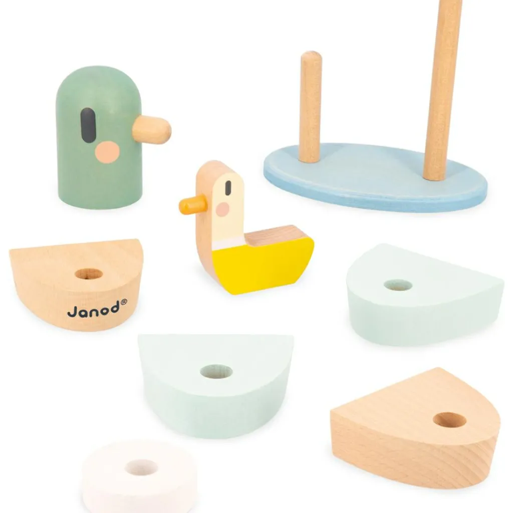 Best Canards empilables en bois Sweet Cocoon (8 pièces) Jouet À Encastrer