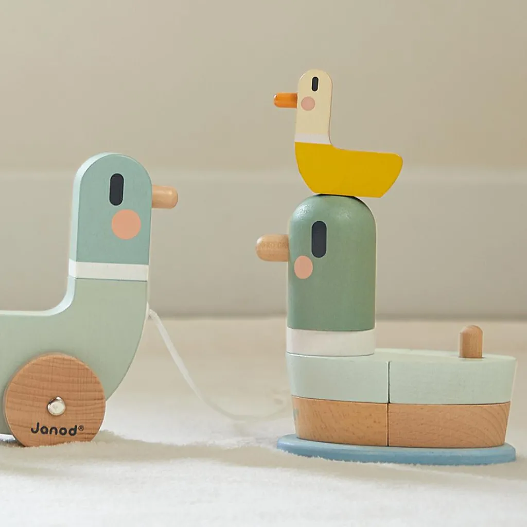 Best Canards empilables en bois Sweet Cocoon (8 pièces) Jouet À Encastrer