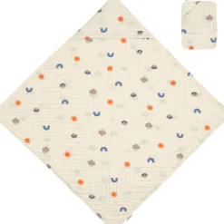 Hot Cape de bain + gant Blossom nature Cape De Bain