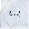 Best Cape de bain + gant chat blanc (75 x 75 cm) Cape De Bain