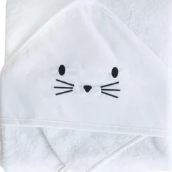Best Cape de bain + gant chat blanc (75 x 75 cm) Cape De Bain