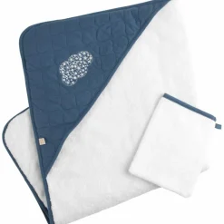 Sauthon Cape de bain + gant de toilette Petit Nuage