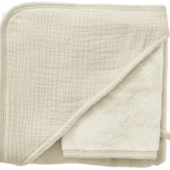 BB & Co Cape de bain bambou + gant Mousse de lait (70 x 70 cm)