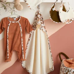 BB & Co Cape de bain bambou + gant Caramel forest (70 x 70 cm)