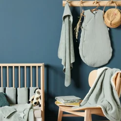 Discount Cape de bain bambou + gant Vert de gris (70 x 70 cm) Cape De Bain