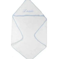 Cape de bain biais bleu personnalisable (80 x 80 cm) Cape De Bain