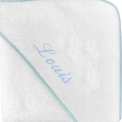 Cape de bain biais bleu personnalisable (80 x 80 cm) Cape De Bain