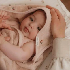 Little Dutch Cape de bain brodée Blossom (75 x 75 cm)