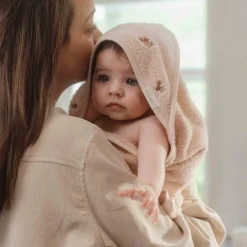 Little Dutch Cape de bain brodée Blossom (75 x 75 cm)